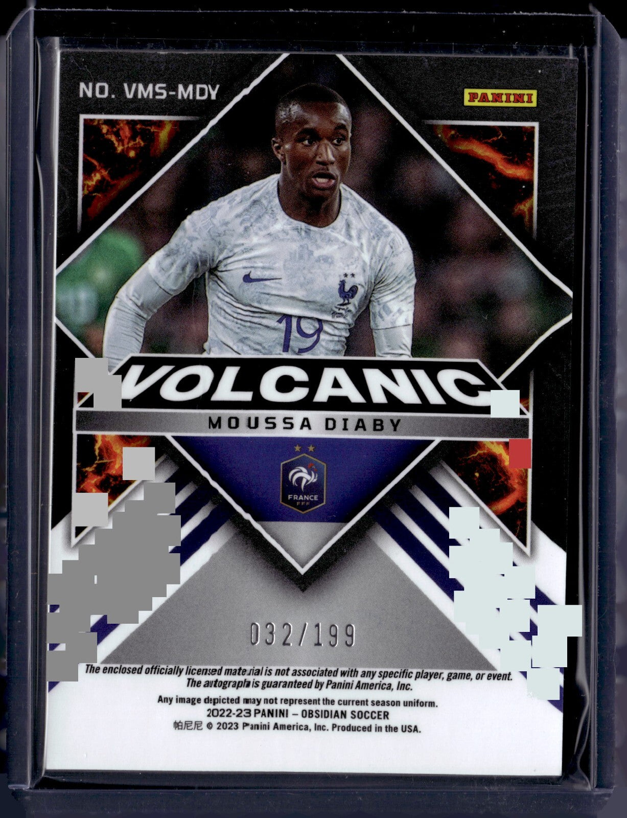 2022-23 Panini Obsidian Volcanic Material Signatures #VMS-MDY Moussa Diaby /199 