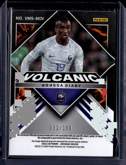 2022-23 Panini Obsidian Volcanic Material Signatures #VMS-MDY Moussa Diaby /199 