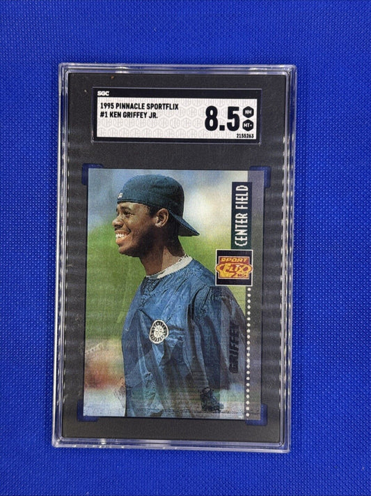1995 Pinnacle Sportflix Ken Griffey Jr #1 SGC 8.5