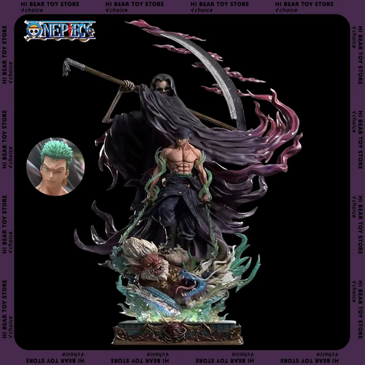 One Piece Anime Figure Zoro Figures Pvc Figurine 23.5Cm Statue 2 Head Collection