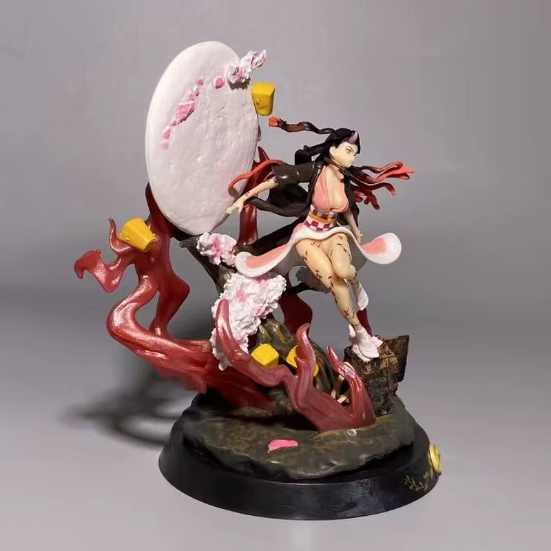 Demon Slayer Figures Kamado Nezuko Anime Figure Pvc Gk Statue Model Doll Cute Or