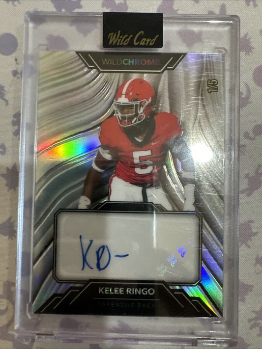 Kelee Ringo Rookie Auto Philadelphia Eagles 2023 Wild Card WildChrome 1/5