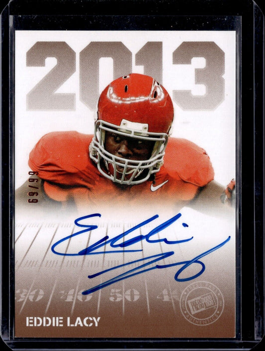 2013 Press Pass - Press Pass Signings Bronze #PPS-EL Eddie Lacy /69 (AU, RC)