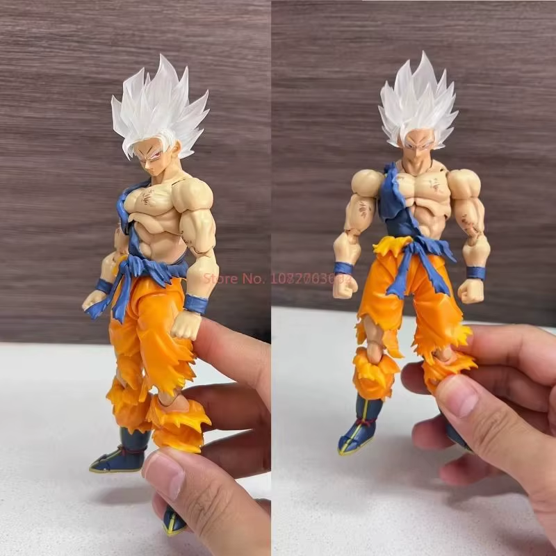 In Stock Dragon Ball Carving Heads Accessories Son Goku Action Figurine Anime Cu