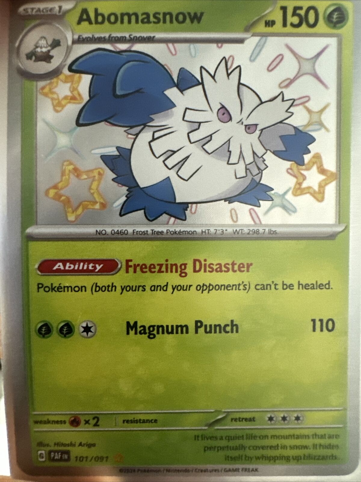 Pokémon TCG Abomasnow Scarlet & Violet: Paldean Fates 101/091 Holo Shiny Rare