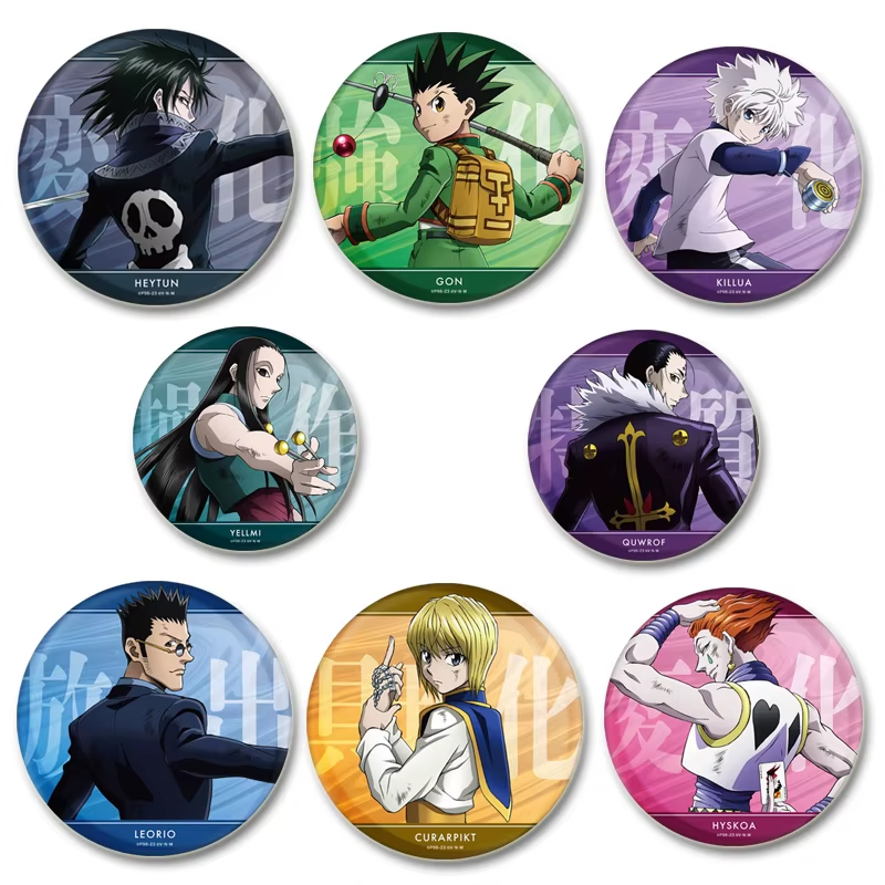 Anime Hunter X Hunter Brooches Gon Killua Kurapika Leorio Cartoon Pins Backpack 