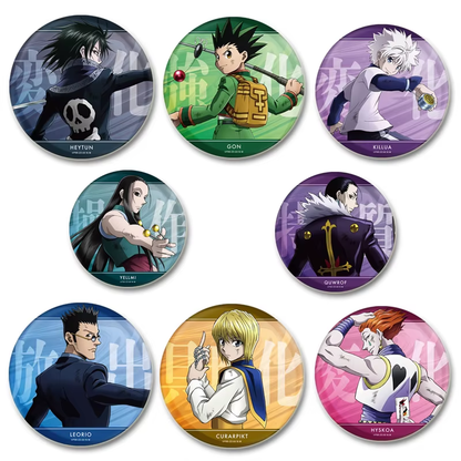 Anime Hunter X Hunter Brooches Gon Killua Kurapika Leorio Cartoon Pins Backpack 