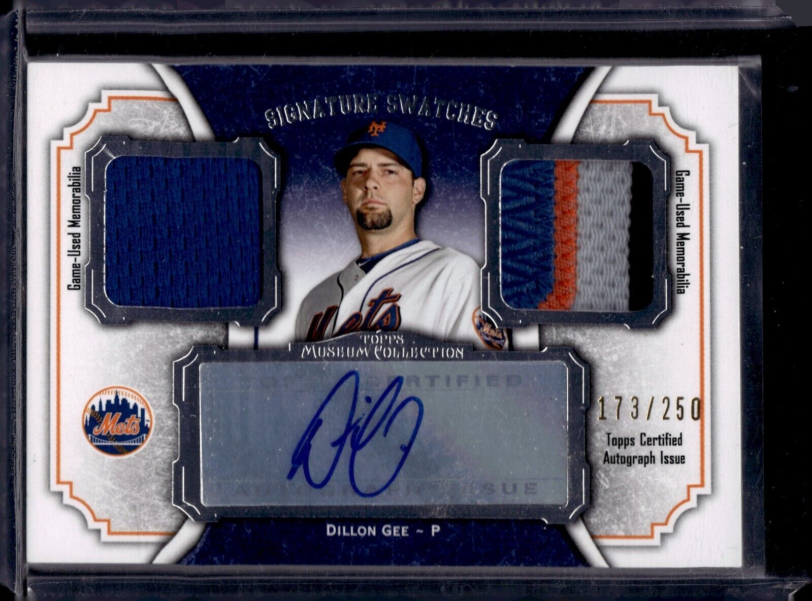 2012 Topps Museum Collection Auto Relics #SSADR-DGE Dillon Gee /250 (AU, MEM)