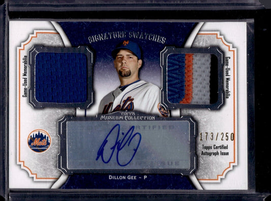 2012 Topps Museum Collection Auto Relics #SSADR-DGE Dillon Gee /250 (AU, MEM)