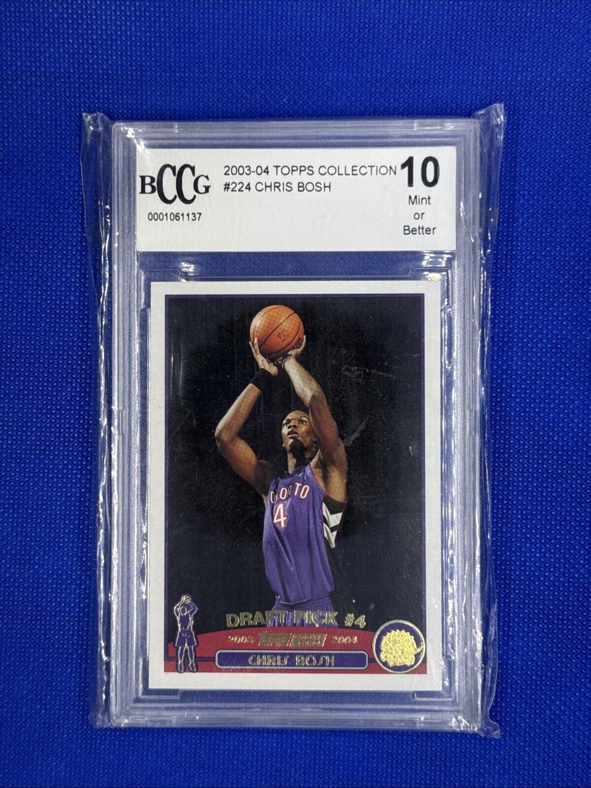 CHRIS BOSH - 2003-04 Topps Collection Rookie #224 - BCCG 10 (MINT OR BETTER) HOF