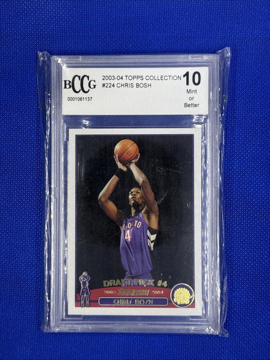 CHRIS BOSH - 2003-04 Topps Collection Rookie #224 - BCCG 10 (MINT OR BETTER) HOF
