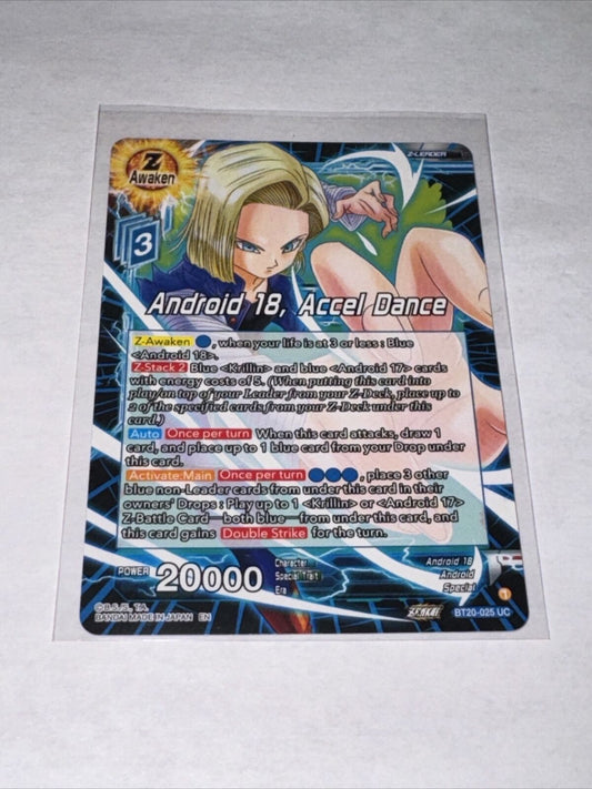 Dragon Ball Super Android 18, Accel Dance Power Absorbed BT20-025 Regular...