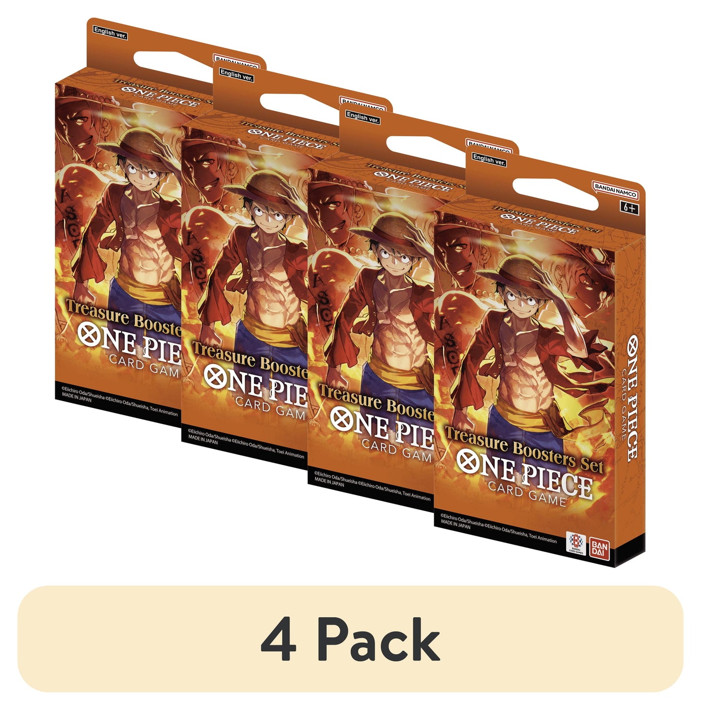 (4 Pack)  Trading Card Games One Piece Treasure Booster Set