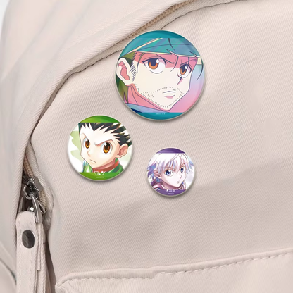 Anime Hunter X Hunter Brooches Gon Killua Kurapika Leorio Cartoon Pins Backpack 