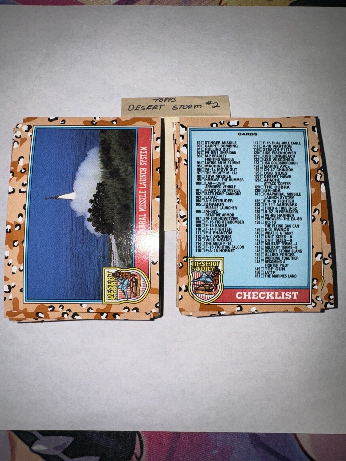 1991 Topps Desert Storm Trading Cards Complete Series 1 & 2  #1-176 US Army