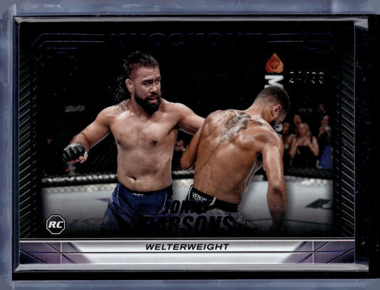 2024 Topps Knockout UFC /99 Purple Rookie JONNY PARSONS No. 44!
