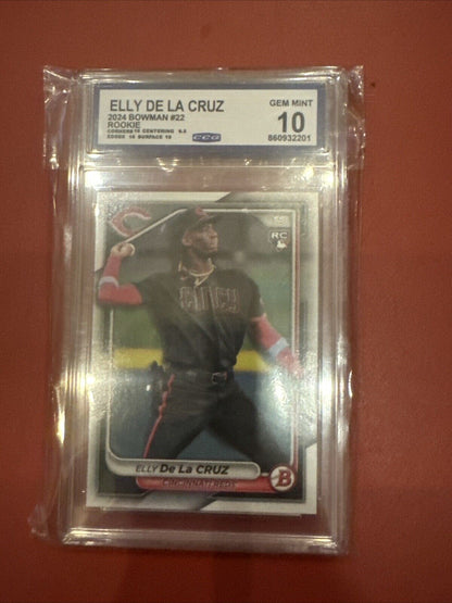 2024 Bowman Elly De La Cruz Rookie Graded CCG Gem Mint 10!