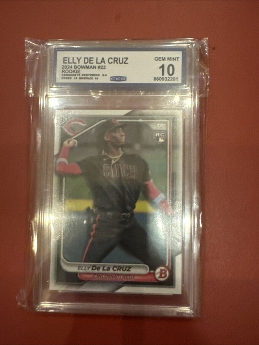 2024 Bowman Elly De La Cruz Rookie Graded CCG Gem Mint 10!