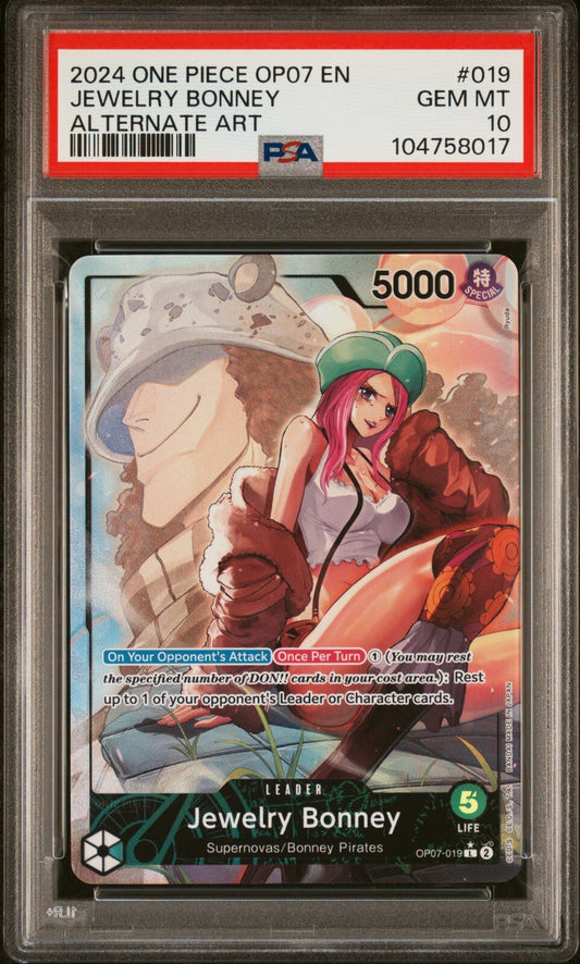 ONE PIECE OP07 - 500 YEARS IN THE FUTURE 019 JEWELRY BONNEY ALT ART PSA 10