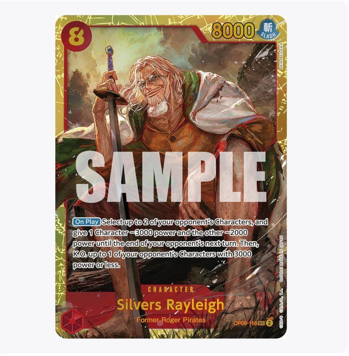 Silvers Rayleigh OP08-118 Two Legends Foil