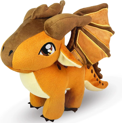 Wings of Fire Toys Dragon Plush Toy Soft Stuffed Animal Cool Brown Dragon Decor 
