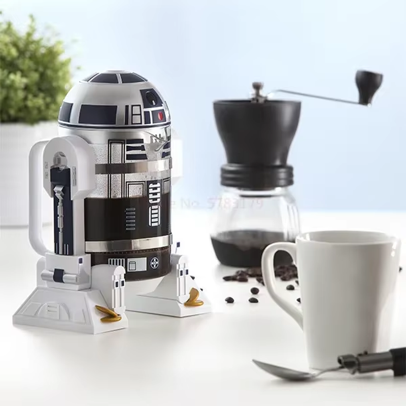960Ml Moka Hand Coffee Maker R2-D2 Cartoon Star Wars Robot Office Home Manual Th