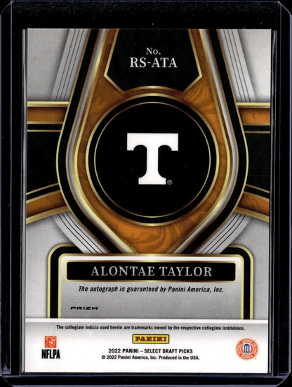 Alontae Taylor [Red] #RS-ATA 2022 Panini Select Draft Picks Rookie SIgnatures