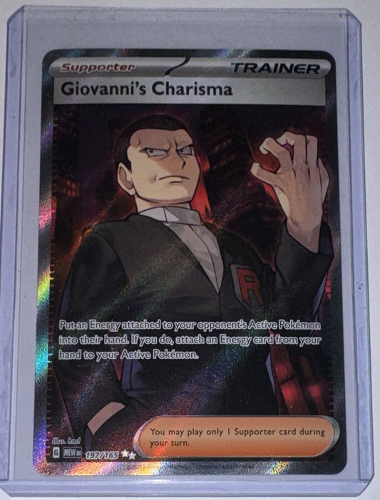 Pokémon TCG Giovanni's Charisma Scarlet & Violet-151 197/165 Holo Ultra Rare