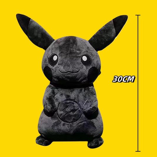 30CM Pokemon X Fragment Anime Character Dark Pikachu Doll Kawaii Pop Doll Black 