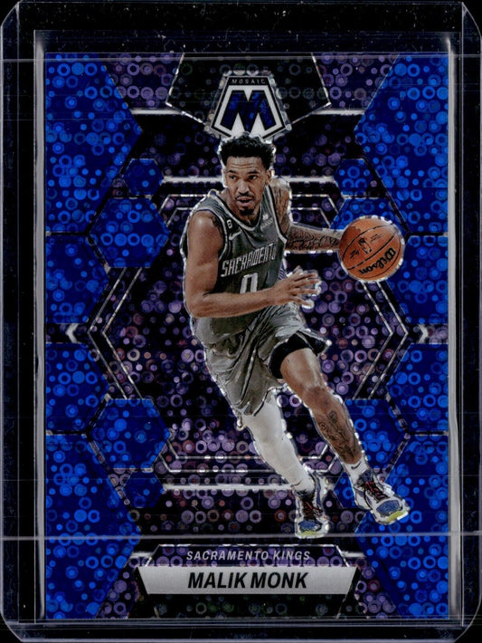 Malik Monk [Fast Break Blue] #119 2022 Panini Mosaic /85