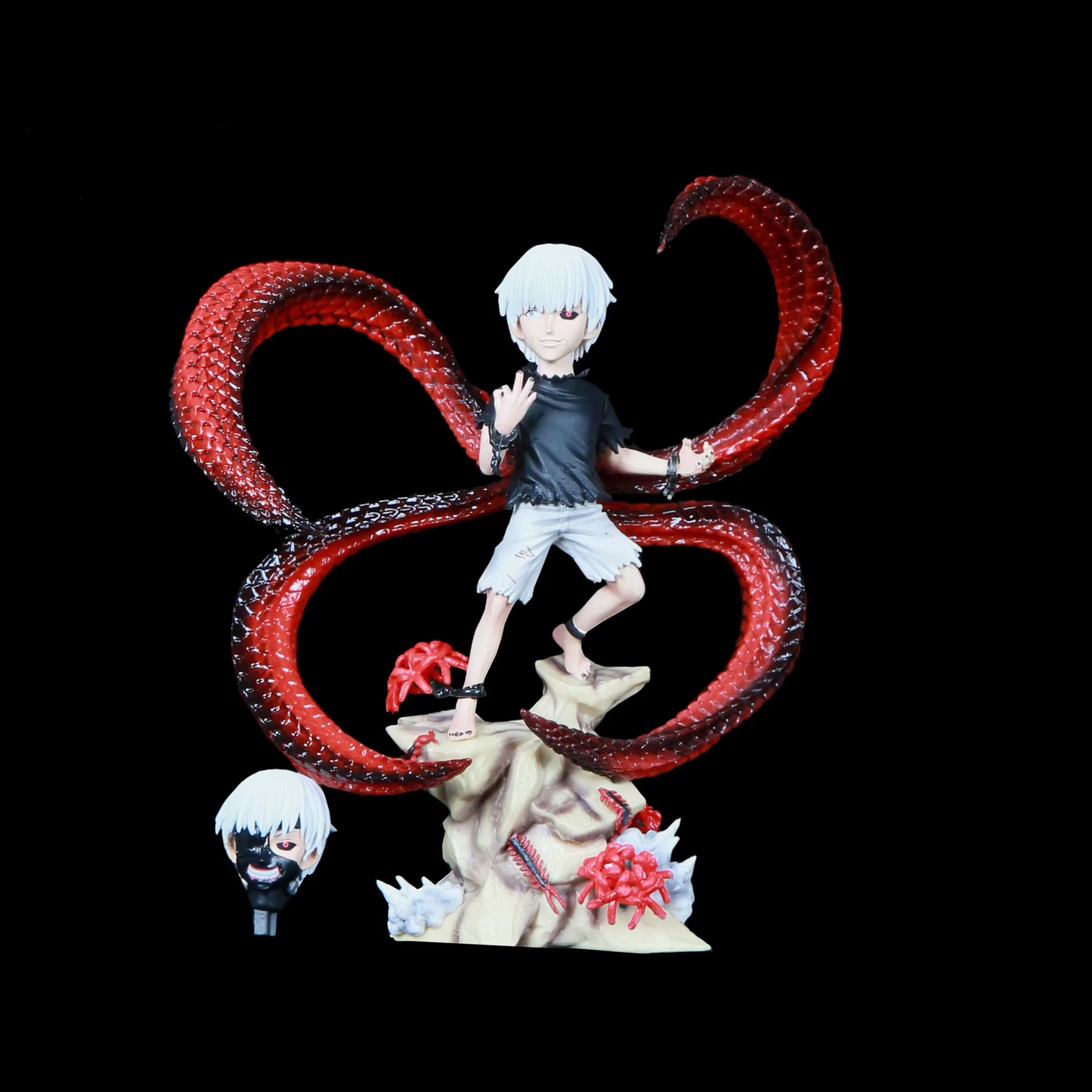 18Cm Tokyo Ghouls Kaneki Ken Centipede Q Edition Anime Figure Model Statue Boys 