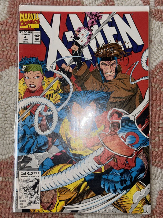 X-Men  #4 (1st appearance Of Omega Red)  1991 Jim Lee High Grade