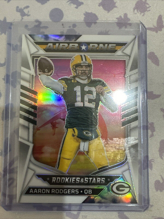 2022 Panini Rookies & Stars - Airborne White Prizm #AI-11 Aaron Rodgers /149