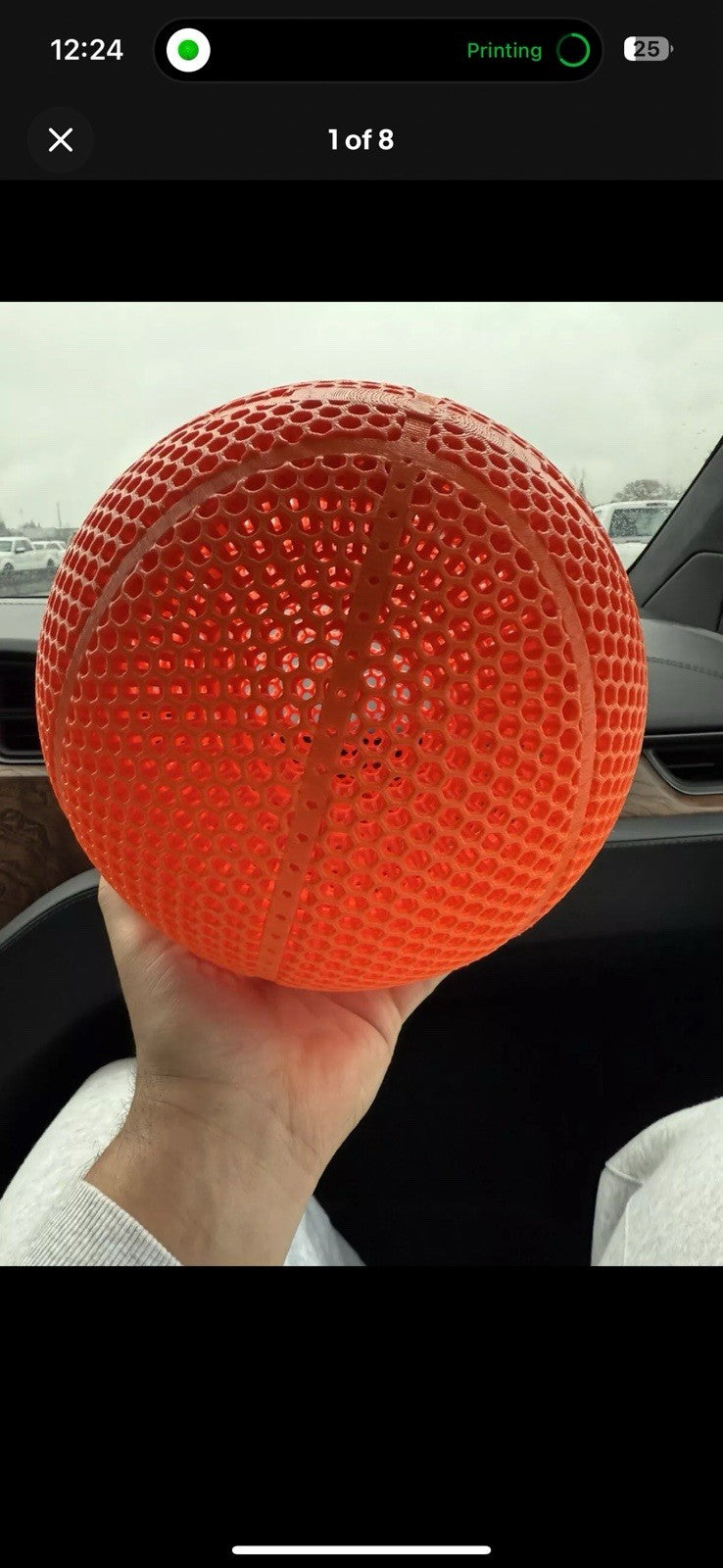 Airless 3d printed Double Wall Basketball