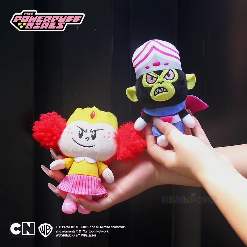 New Kawaii Anime the Powerpuff Girls Plush Keychain Mojo Jojo