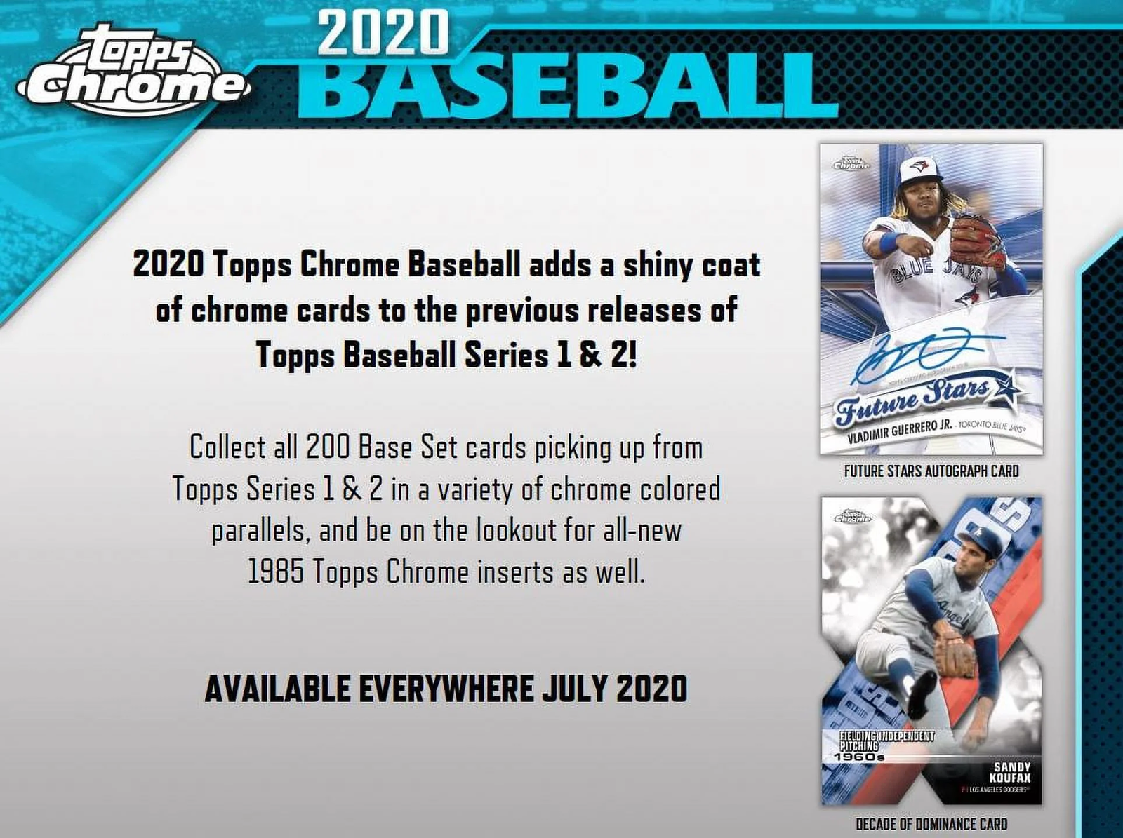 2020  Chrome MLB Baseball Trading Cards Hanger Box- National Baseball Card Day E
