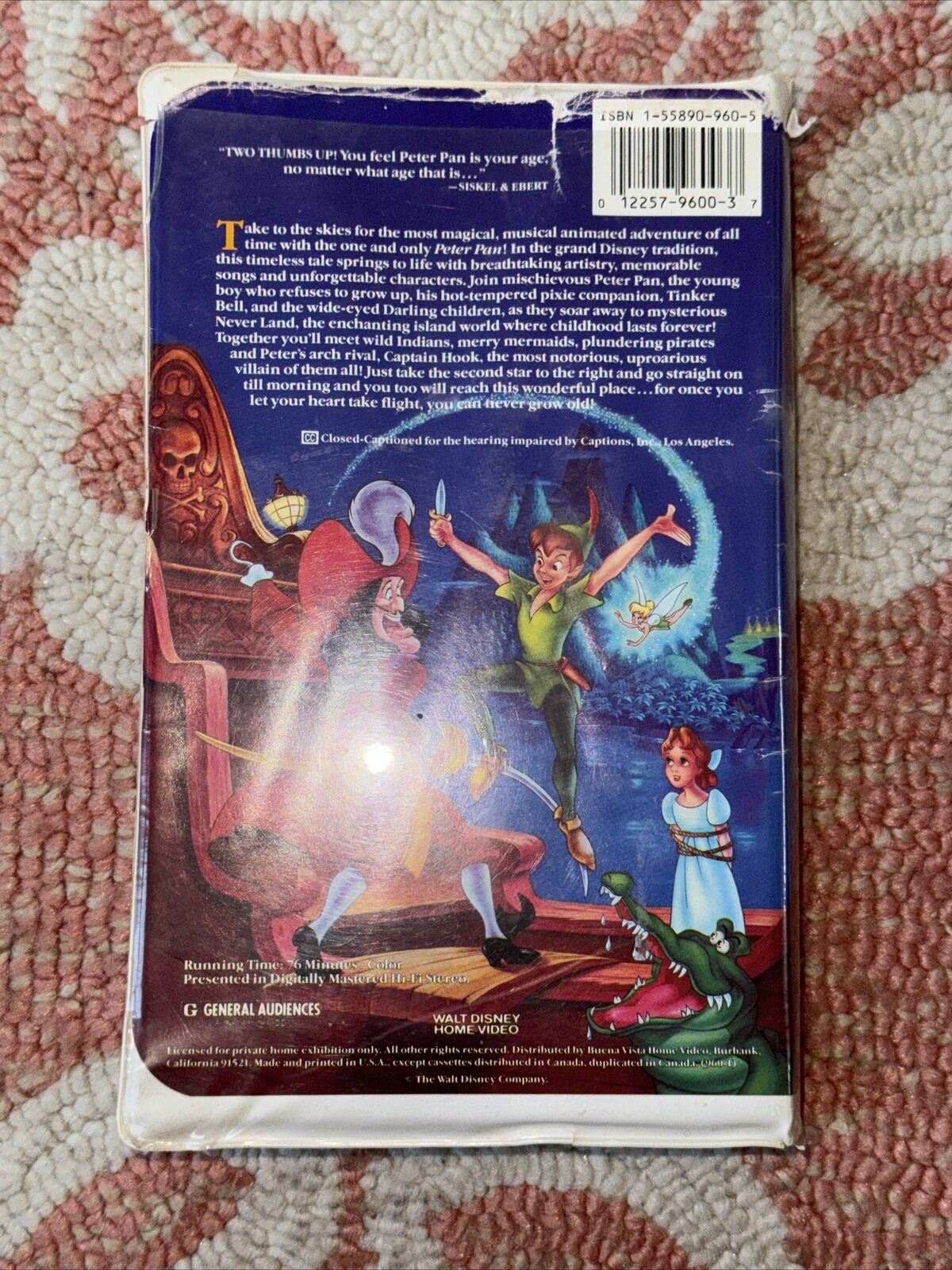 Peter Pan (VHS, 1990) Black Diamond