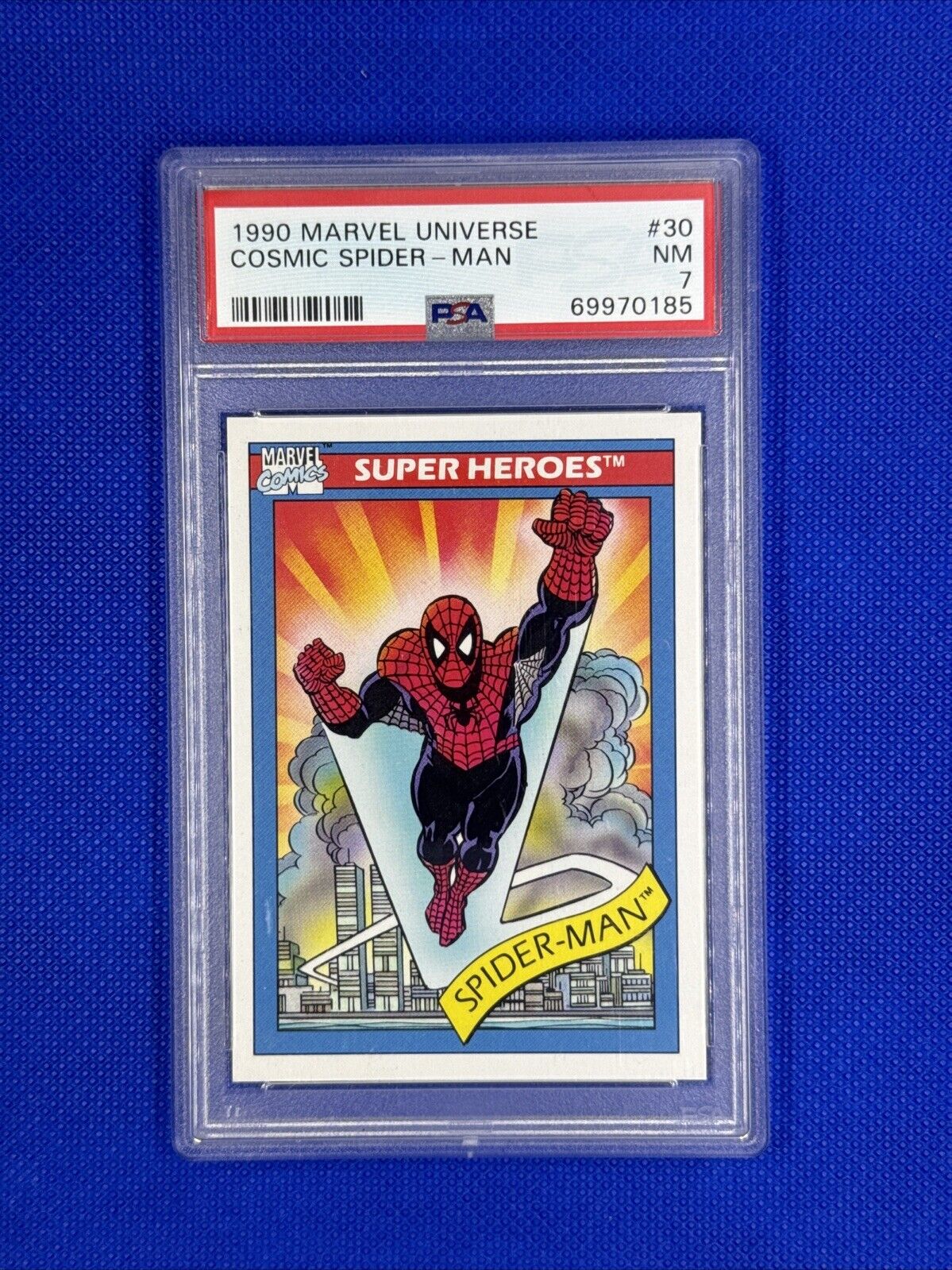 1990 Marvel Universe Cosmic Spider - Man PSA 7 NM #30 Spiderman