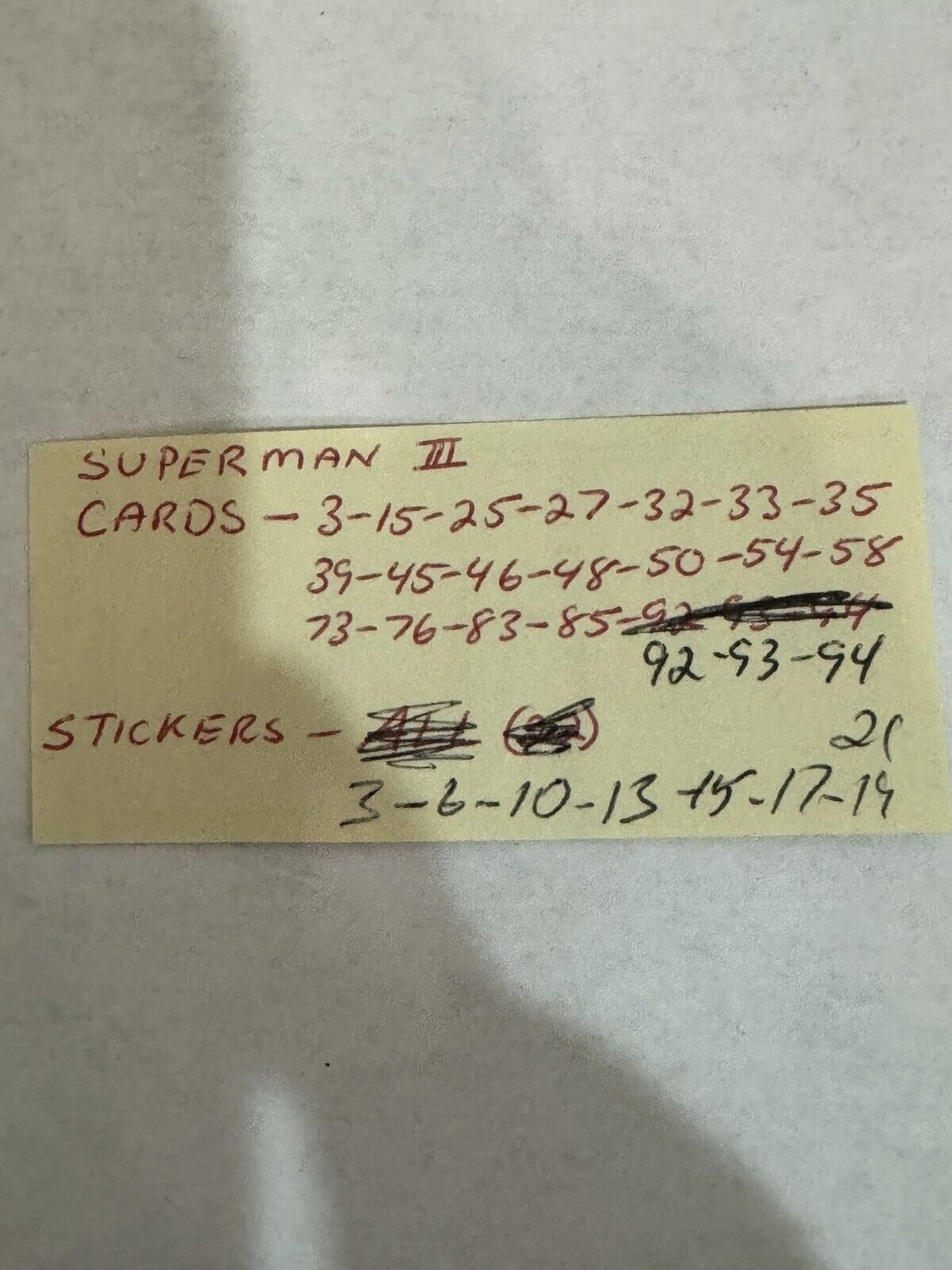 1983 Topps DC Comics Superman III 3 Movie Lot of 67 Trading Cards & 16 Stickers