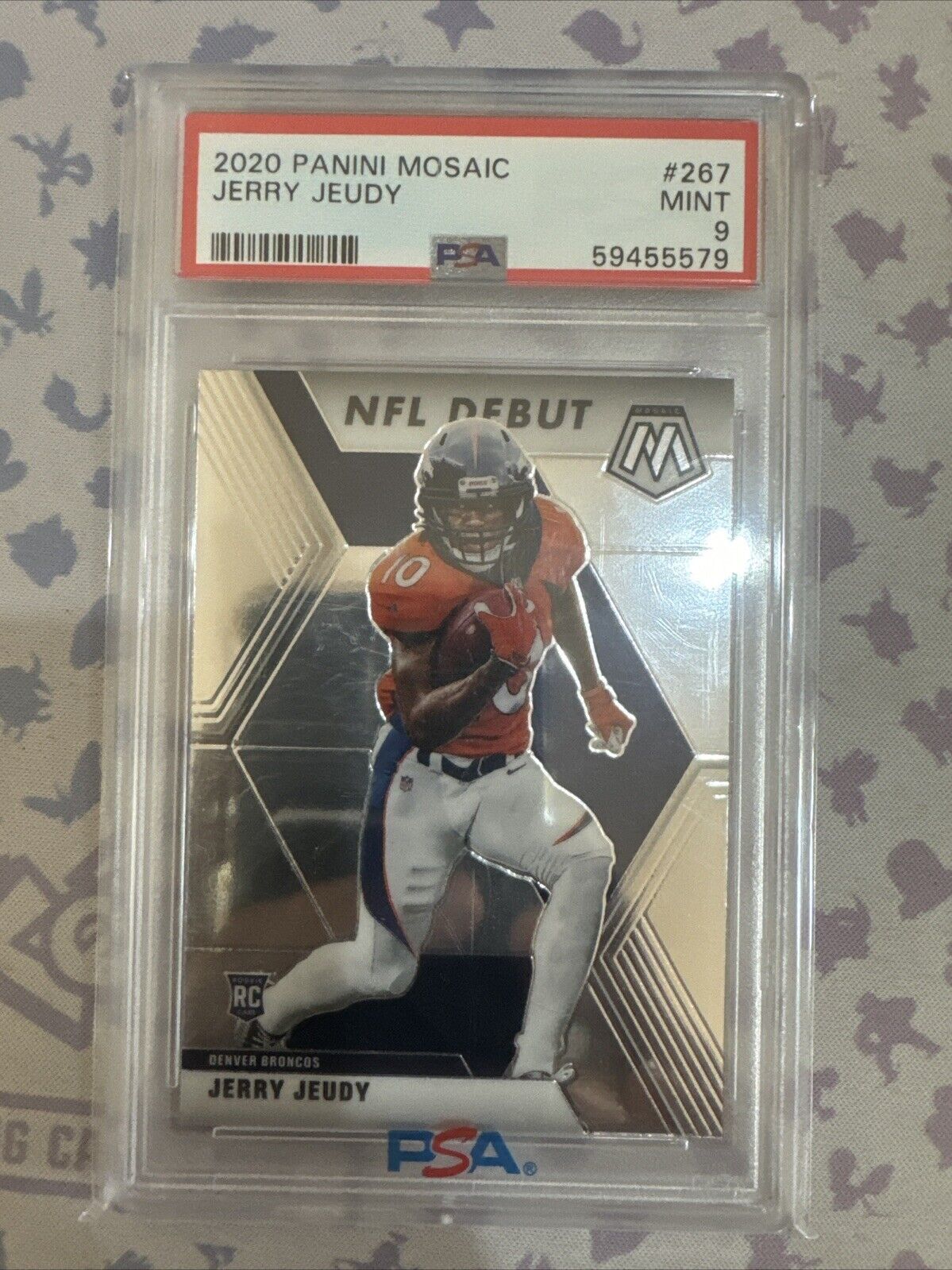 2020 Panini Mosaic - NFL Debut #267 Jerry Jeudy (RC) PSA 9