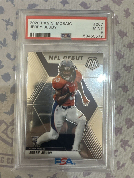 2020 Panini Mosaic - NFL Debut #267 Jerry Jeudy (RC) PSA 9