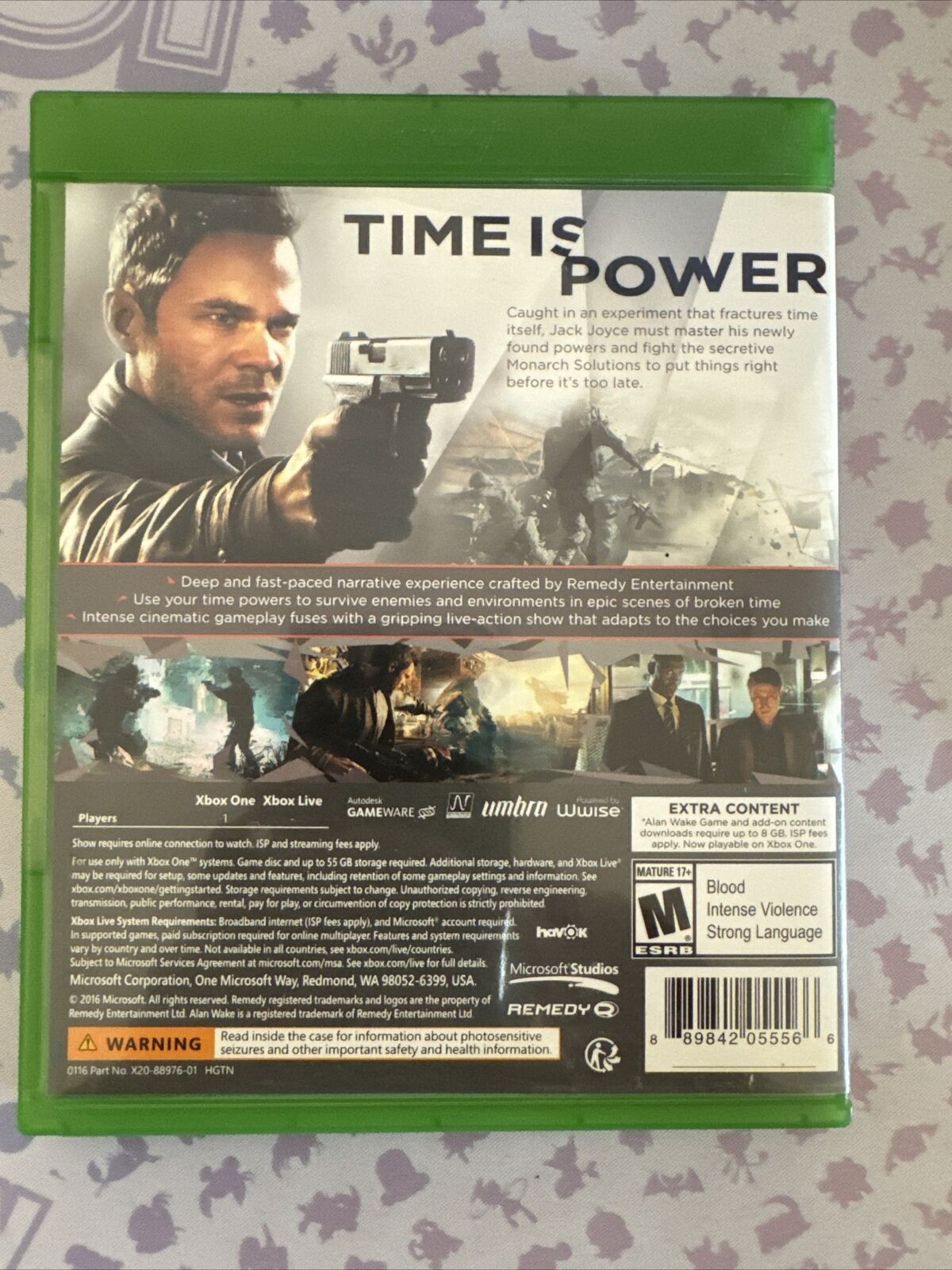 Quantum Break (Xbox One, 2016) Complete In Box