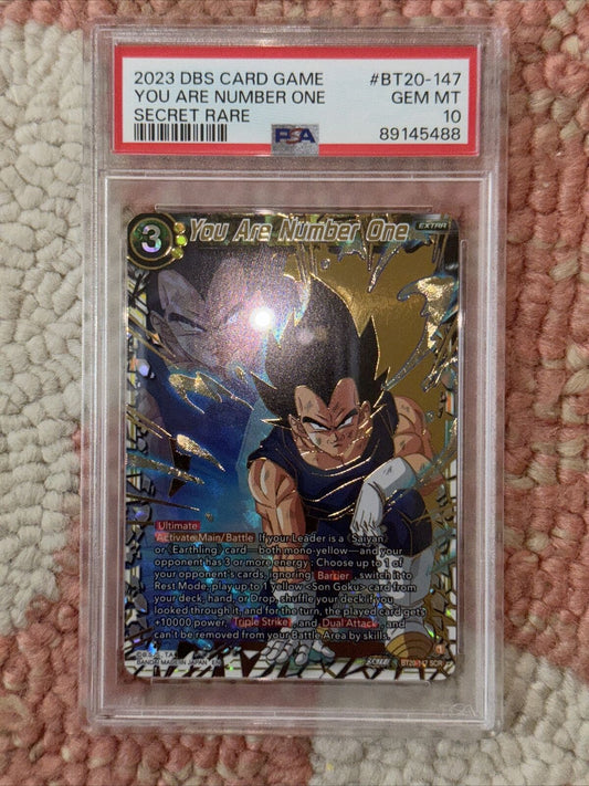 PSA 10 Vegeta, You Are Number One BT20-147 SCR Secret Rare Dragon Ball S  