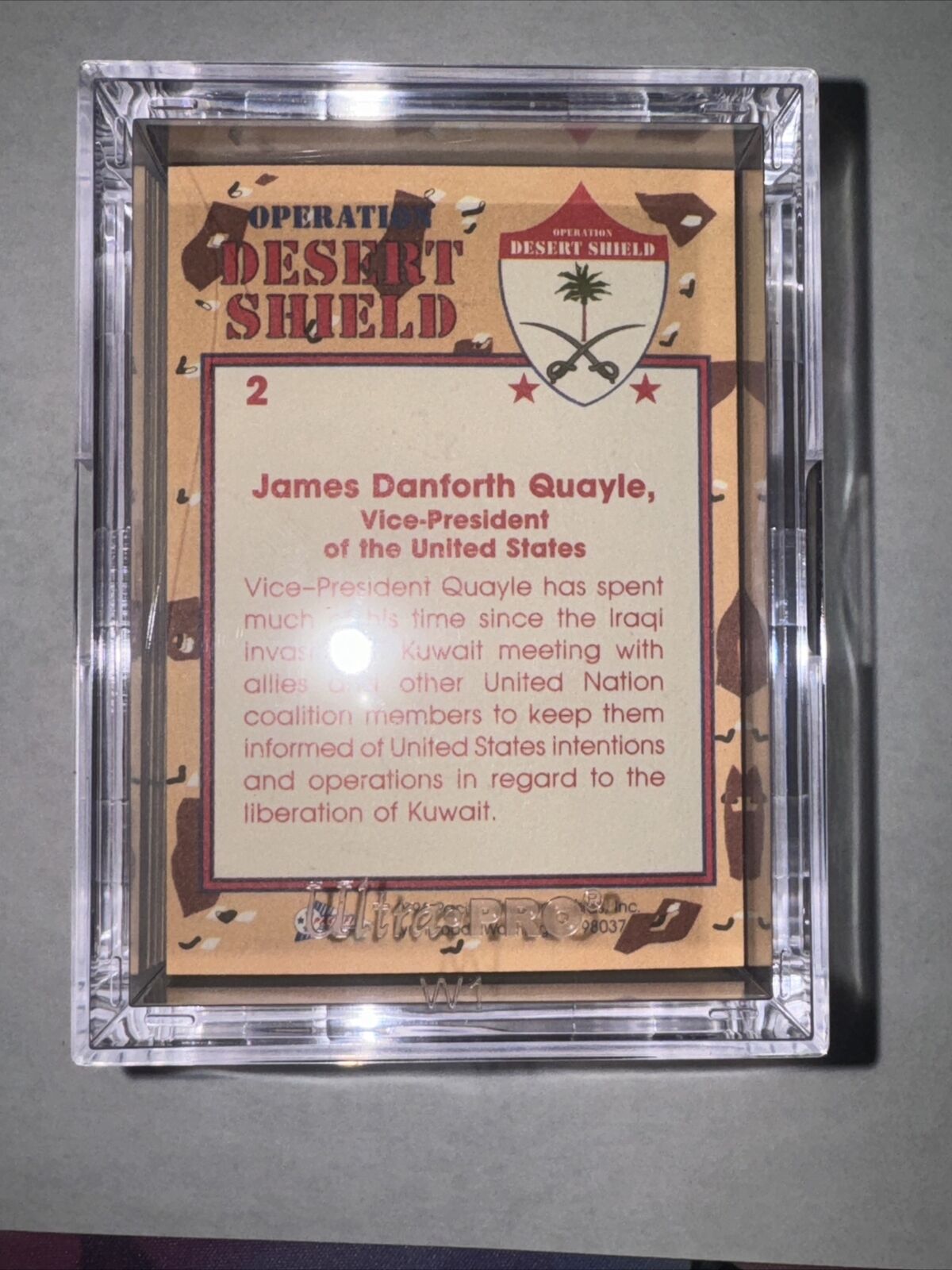 1991 Pacific Trading Co Desert Shield Near Complete Card Set High Grade #2-110