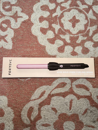 FoxyBae Rose Gold Single Barrel Curling Iron 25mm Wand New In box