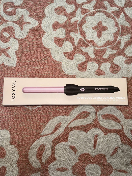 FoxyBae Rose Gold Single Barrel Curling Iron 25mm Wand New In box