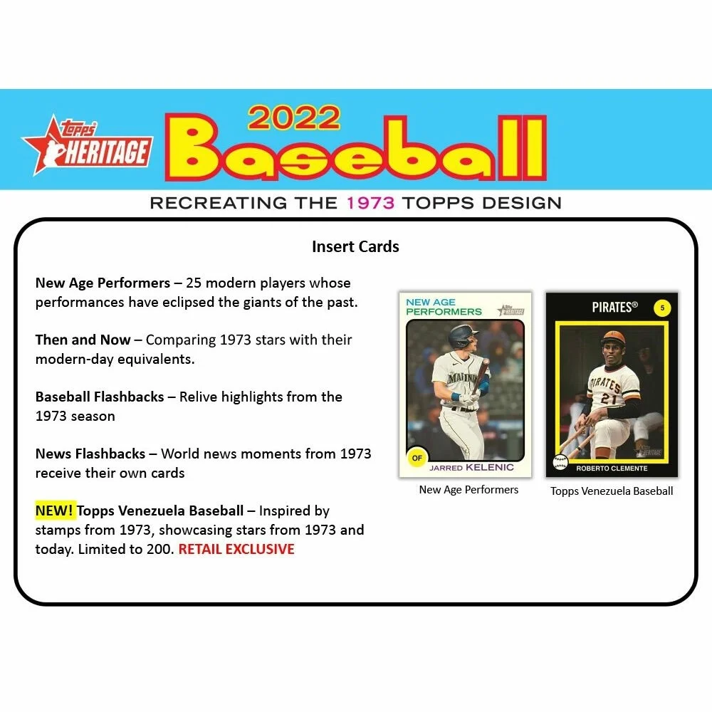 2022  Heritage MLB Baseball Hanger Box