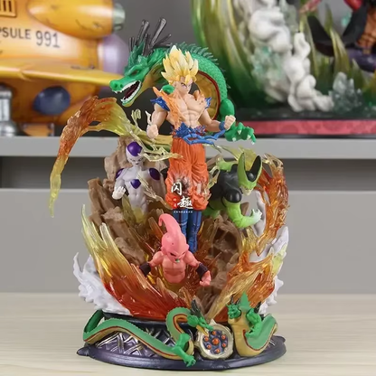 New 23Cm Dragon Ball Son Goku Figure Super Saiyan Figure Cell Shenron Buu Figure