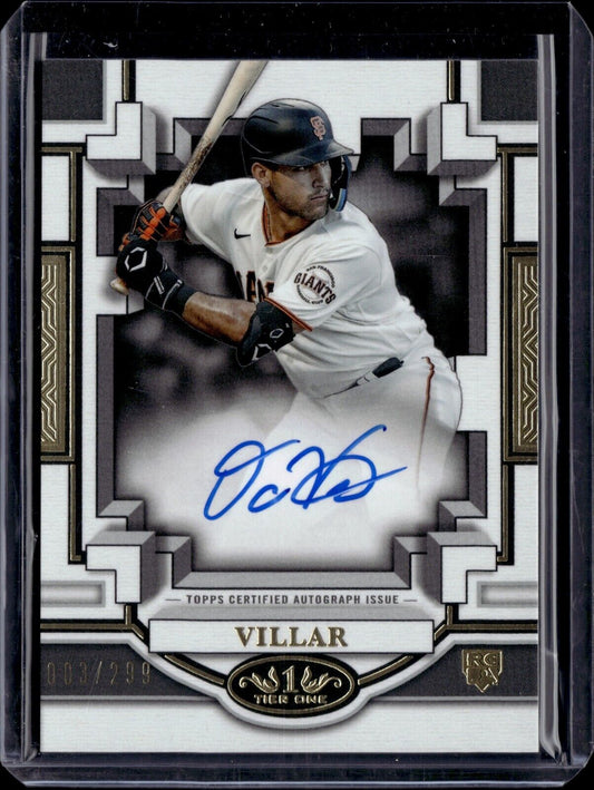 2023 Topps Tier One - Break Out Autographs #BOA-DV1 David Villar /299 (AU, RC)