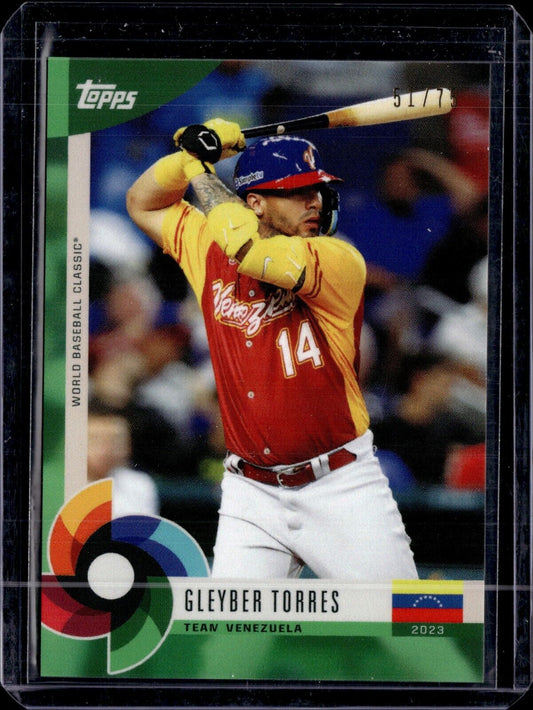 2023 Topps World Baseball Classic Global Stars - #14 Gleyber Torres /75